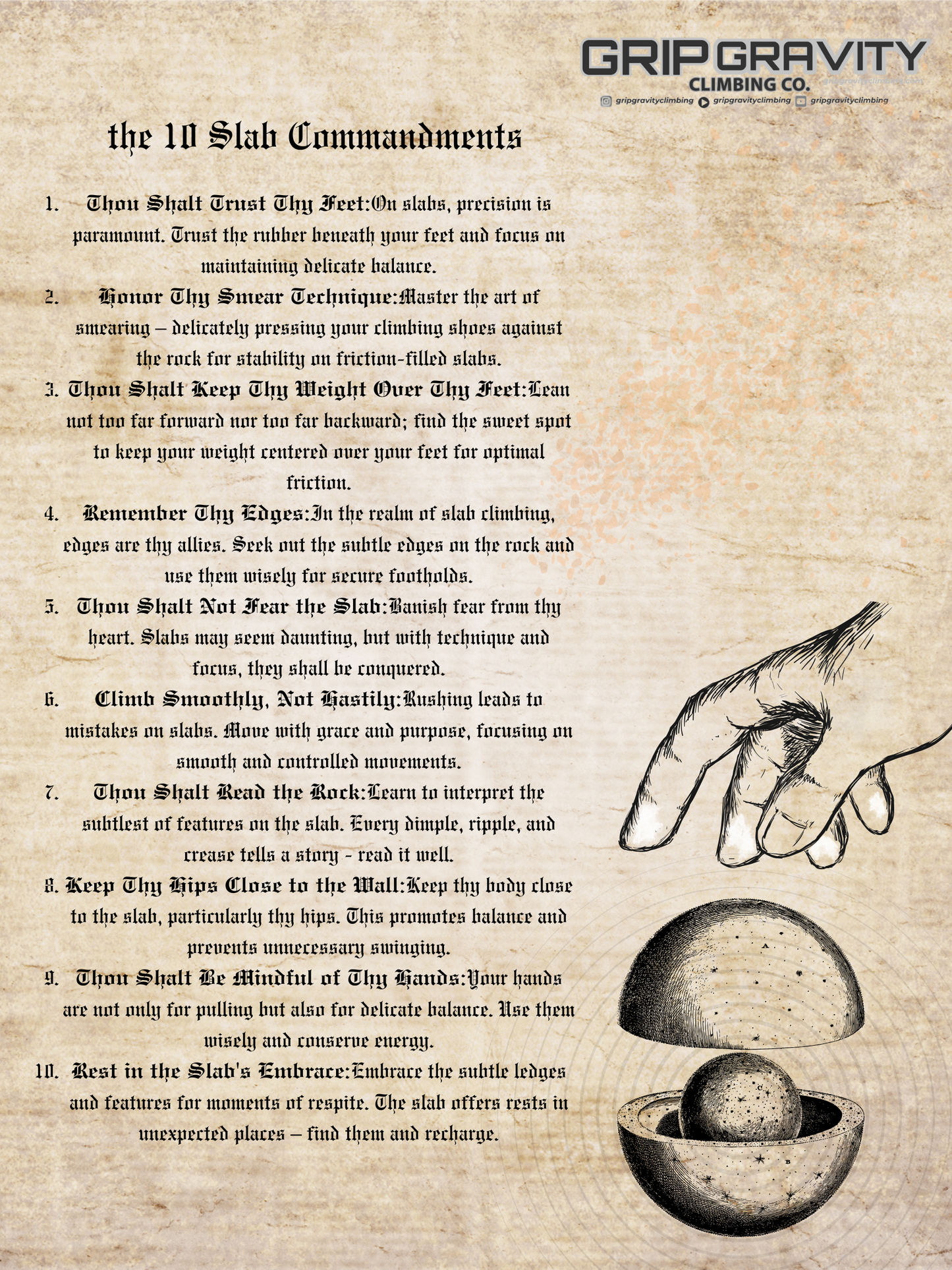 "10 Slab Commandments" Poster
